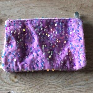 Ipsy Lavender Sequin Cosmetic Bag